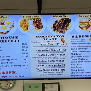 Koolau Drive Inn - Menu 5/5/20 - Burgers Near Me - Kaneohe, Hawaii Koolau Drive Inn - Menu 5/5/20 - Burgers Near Me - Kaneohe, Hawaii