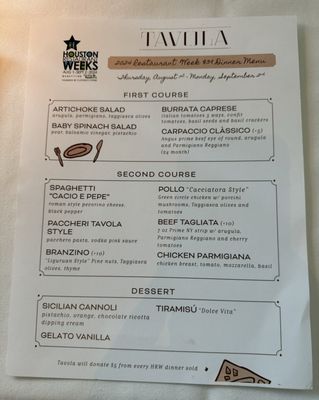 Menu photo 7 Tavola Houston, TX