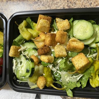Jason's Deli - Caesar salad, no chicken ($9+). Super small portion, forgot to include the dressing. - Delis Near Me - Gilbert, Arizona