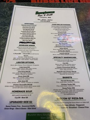 Menu photo 5 The Dawghouse Bar & Grill Canyon, MN Menu photo 5 The Dawghouse Bar & Grill Canyon, MN