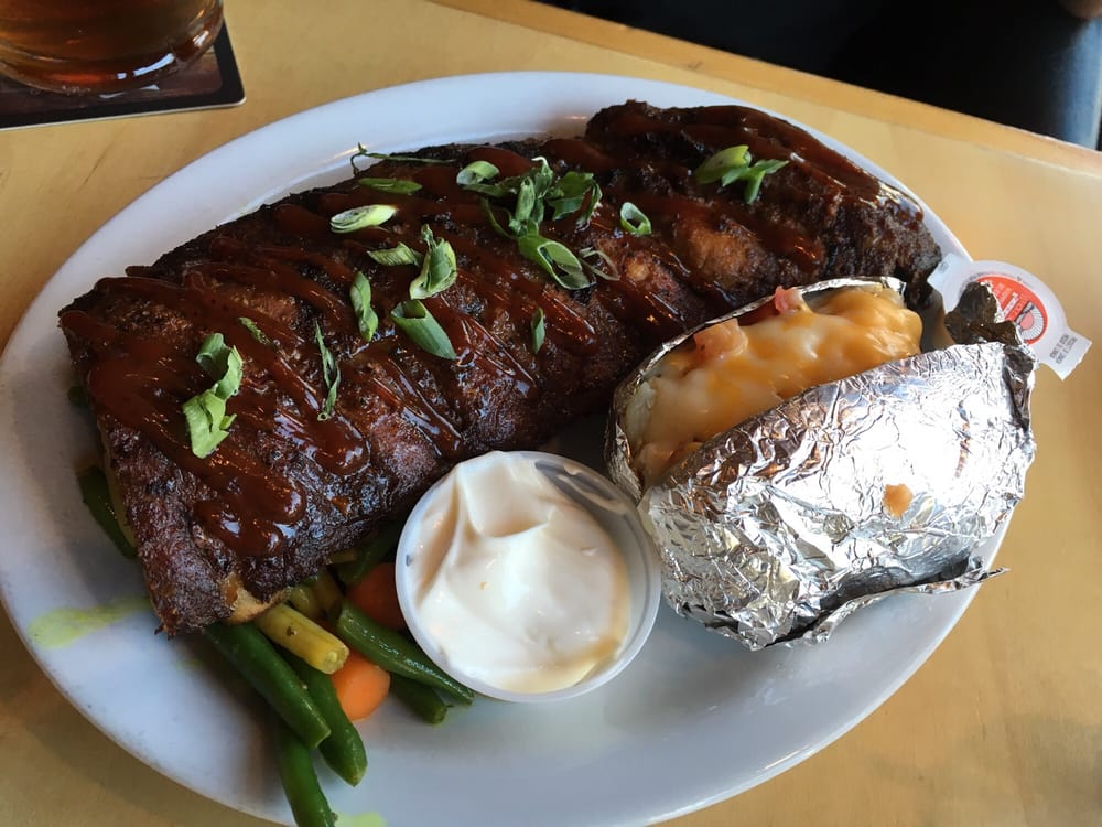 Full Rack Baby Back Ribs And The Fire Pit Baked Potato Yelp