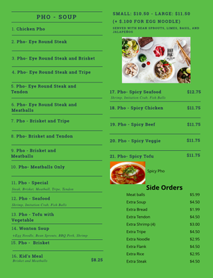Menu photo 5 Pho Pacific Tacoma, WA