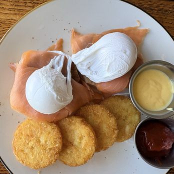 Rusty Pelican - Smoked Salmon Benedict - Seafood Near Me - Tampa, Florida
