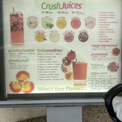 Green Crush - Menu as of 3/26/25