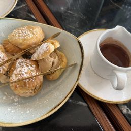 Sea Salt Caramel Gelato Profiteroles