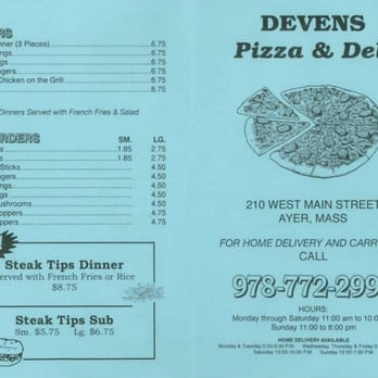 Devens Pizza & Deli - Devens Pizza & Deli menu 1 - Pizza Near Me - Ayer, Massachusetts Devens Pizza & Deli - Devens Pizza & Deli menu 1 - Pizza Near Me - Ayer, Massachusetts