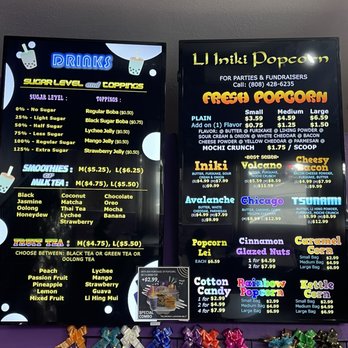 L1 Iniki Popcorn - price list/menu - Popcorn Shops Near Me - Urban Honolulu, Hawaii L1 Iniki Popcorn - price list/menu - Popcorn Shops Near Me - Urban Honolulu, Hawaii
