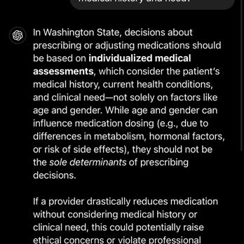 Providence Medical Group - Lacey - "Chat GPT, does this violate WA state laws?" "Oh yes!" - Medical Centers Near Me - Lacey, Washington Providence Medical Group - Lacey - "Chat GPT, does this violate WA state laws?" "Oh yes!" - Medical Centers Near Me - Lacey, Washington