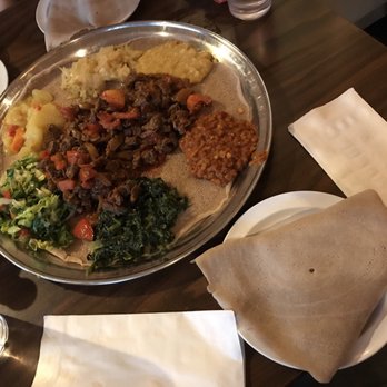 Keren Restaurant - Keren Special, veggie combo platter with beef tibs - Ethiopian Near Me - Washington, DC, District of Columbia Keren Restaurant - Keren Special, veggie combo platter with beef tibs - Ethiopian Near Me - Washington, DC, District of Columbia