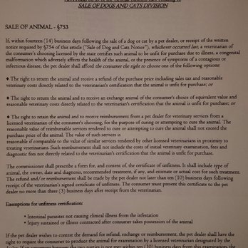Shake A Paw - The '"Sale of Animal" form - Pet Stores Near Me - Lynbrook, New York Shake A Paw - The '"Sale of Animal" form - Pet Stores Near Me - Lynbrook, New York