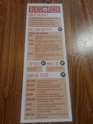 Menu photo 8 Blaze Pizza Monrovia, CA