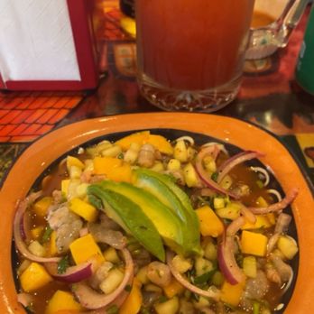 Nayarit Restaurant - Ceviche de Cameron con mango. - Mexican Near Me - Perris, California Nayarit Restaurant - Ceviche de Cameron con mango. - Mexican Near Me - Perris, California