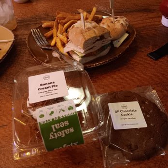 Urban Plates - Turkey sandwich, Banana cram pie, GF chocolate cookie!!! - New American Near Me - Brea, California Urban Plates - Turkey sandwich, Banana cram pie, GF chocolate cookie!!! - New American Near Me - Brea, California