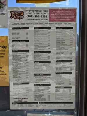 Menu photo 7 Jarro Viejo Oakdale, CA