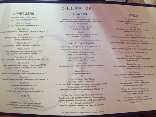 Menu photo 7 Ostra San Antonio, TX