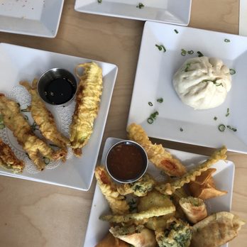 Nosh Restaurant & Bar - Soft shell crab and appetizer sampler - Asian Fusion Near Me - Cocoa Beach, Florida Nosh Restaurant & Bar - Soft shell crab and appetizer sampler - Asian Fusion Near Me - Cocoa Beach, Florida