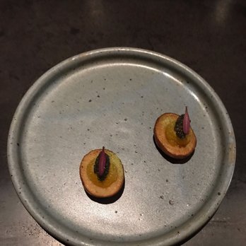 Nonesuch - "Potato, paddlefish caviar and slow cooked egg yolk sauce" - New American Near Me - Oklahoma City, Oklahoma Nonesuch - "Potato, paddlefish caviar and slow cooked egg yolk sauce" - New American Near Me - Oklahoma City, Oklahoma