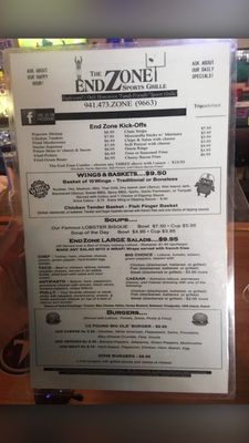 Menu photo 7 The End Zone Englewood, FL Menu photo 7 The End Zone Englewood, FL