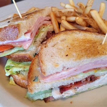Flapjacks - The classic Club Sandwich- Turkey bacon ham lettuce and tomato on sourdough - Breakfast & Brunch Near Me - Sacramento, California