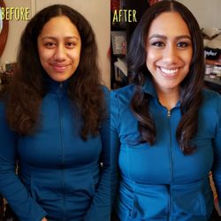 Tiffany Amey Beauty - Letonu my beautiful client. Hair Styling and Soft Glam Makeup.