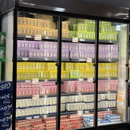 So neatly stocked (ft. one out of place melon drink)