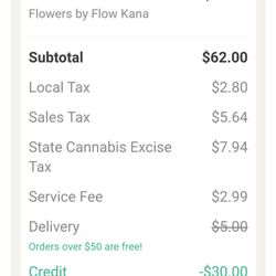 Eaze - My receipt