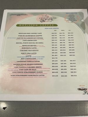Menu photo 7 Cafecito Lounge Lodi, CA