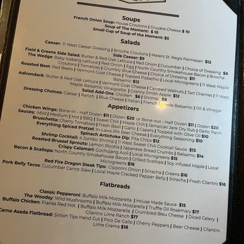 11 West - Menu - Salad Near Me - Canton, New York