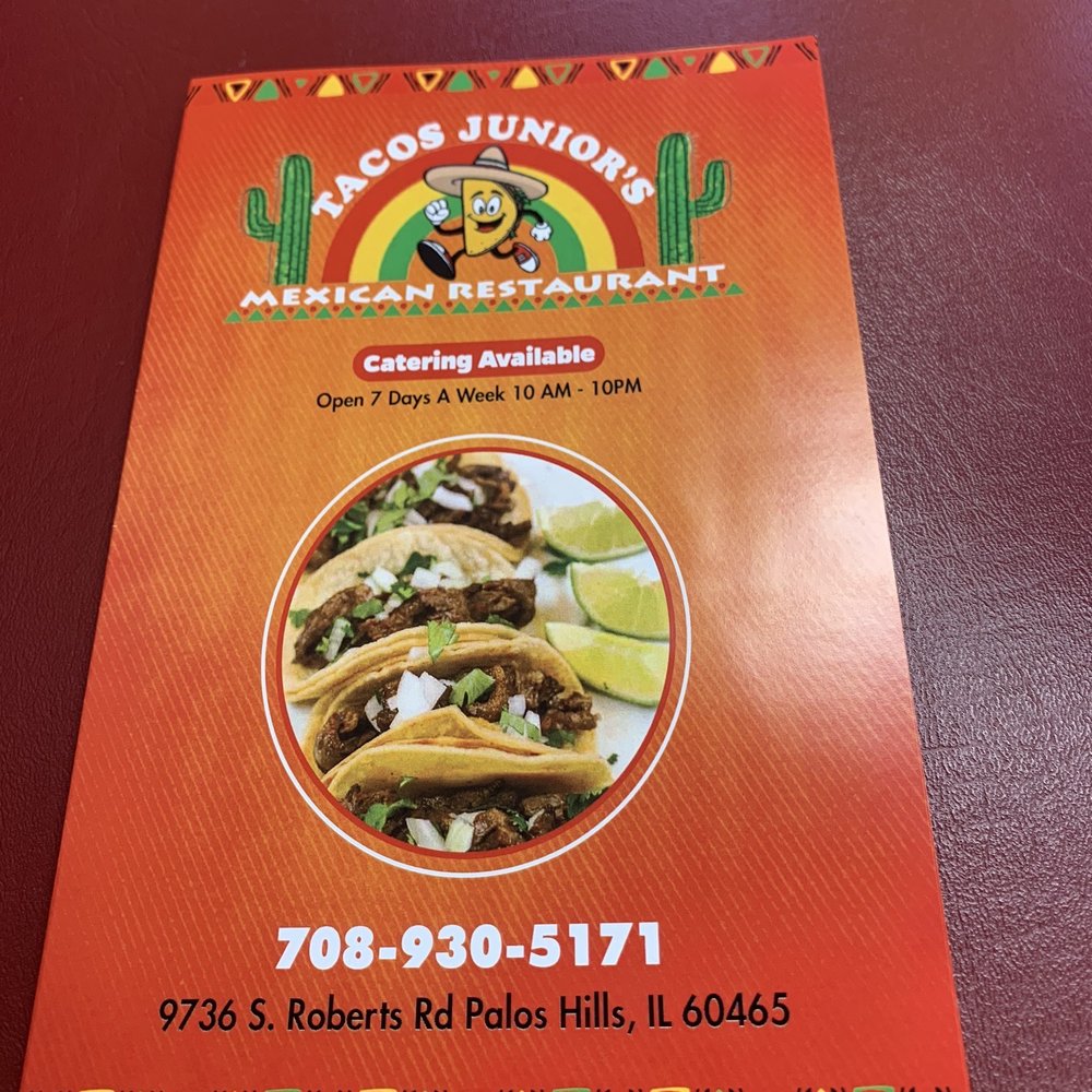 Tacos Juniors - Menu 1 of 3 June 2023 - Mexican Near Me - Palos Hills, Illinois Tacos Juniors - Menu 1 of 3 June 2023 - Mexican Near Me - Palos Hills, Illinois