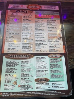 Menu photo 3 Dirty Birds San Diego, CA