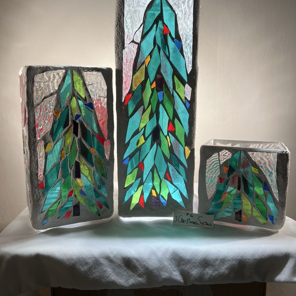 The "Three Christmas Sisters" made with Pacific Art Glass stained glass The "Three Christmas Sisters" made with Pacific Art Glass stained glass