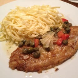 Spritzenhaus - Fried catfish with lemon, capers and buttered noodles