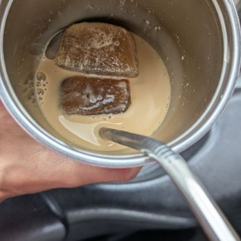 Miranda’s Farms - Iced coffee using BIG coffee ice cubes! Brilliant! - Coffee Roasteries Near Me - Naalehu, Hawaii
