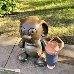 Brooklyn Public Library - Park Slope Library - Knuffle Bunny (Permanent stuffed rabbit sculpture)