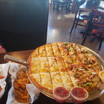 Flingers Pizza Pub - Cheesebomb,  wings and fries! - Pizza Near Me - Bloomington, Illinois
