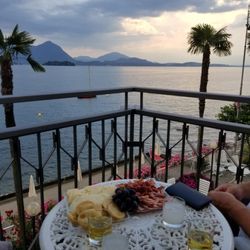 Albergo Rigoli di Bezzoli Claudia e Patrizia - Outdoor charcuterie from our balcony with Italian wine.  Ahhh.