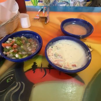 Mariscos La Playa - 3 different salsas - Mexican Near Me - Santa Fe, New Mexico