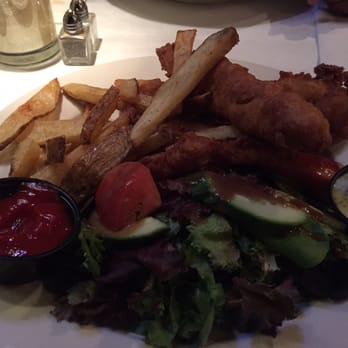 Cobalt Grille - Fish and chips with a side salad. Lunch portion. Really wished my salad was on its own plate. - New American Near Me - Virginia Beach, Virginia Cobalt Grille - Fish and chips with a side salad. Lunch portion. Really wished my salad was on its own plate. - New American Near Me - Virginia Beach, Virginia