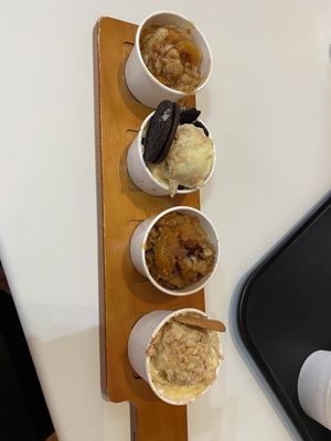 Photo of Sweet Potatoes Kitchen - Savannah, GA, US. Peach cobbler, Oreo banana pudding, sweet potato cobbler, banana pudding