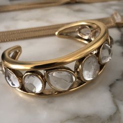 Cabochon Jewelry - Goossens PARIS Rock Crystal Cuff