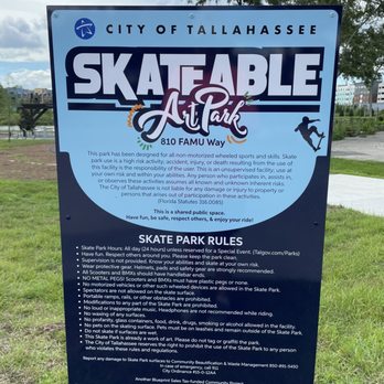 Skateable Art Park - Skate Parks Near Me - Tallahassee, Florida Skateable Art Park - Skate Parks Near Me - Tallahassee, Florida