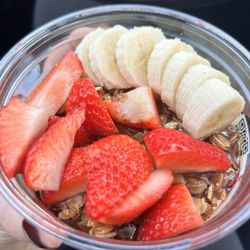 Better Blend - Florence - The Super Bowl with strawberries, bananas, granola, and honey.