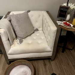 The Luxurious Massage and Spa - Relaxation chair to sit while drinking a mimosa and awaiting your massage.