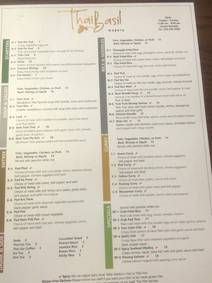 Menu photo 4 Thai Basil Madera, CA