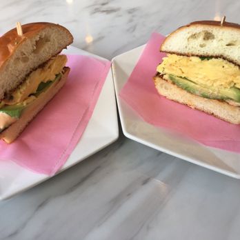 Dots Cafe - Breakfast Sandwich split in half - Cafes Near Me - Pasadena, California