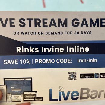 The Rinks Irvine Inline - 10% off promo code to Live Barn; so who's taking them if I watch online? Ha - Skating Rinks Near Me - Irvine, California The Rinks Irvine Inline - 10% off promo code to Live Barn; so who's taking them if I watch online? Ha - Skating Rinks Near Me - Irvine, California