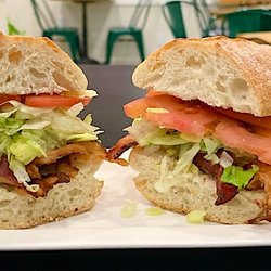 Wolf It - #27 Vreeland
Generous bacon, lettuce & tomato, Herbed Mayo,