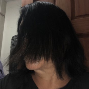 Blush Beauty Bar - A bad cut Before Melania - Hair Salons Near Me - Valley Village, California