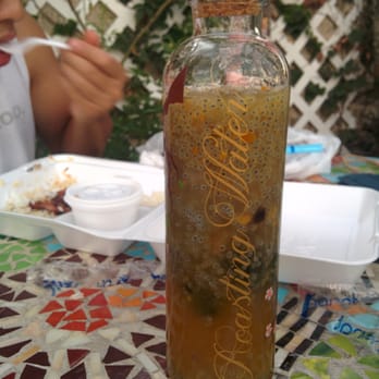 Roasting Water - Hot Passion with Grass Jelly and Basil Seeds! ($4.5) - Coffee & Tea Near Me - Westminster, California
