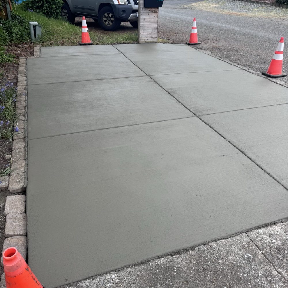 Apex Concrete & Construction - New driveway! Ignore my brickwork... it's a project of my own. - Masonry/Concrete Near Me Apex Concrete & Construction - New driveway! Ignore my brickwork... it's a project of my own. - Masonry/Concrete Near Me